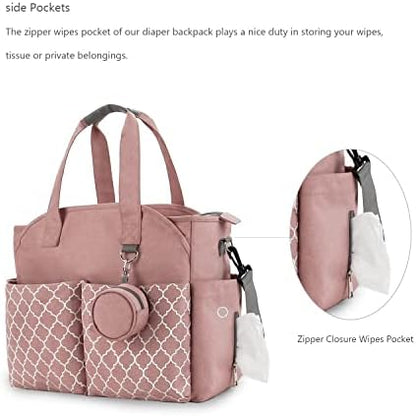 Meyteilay travel nappy bag showing side pocket features