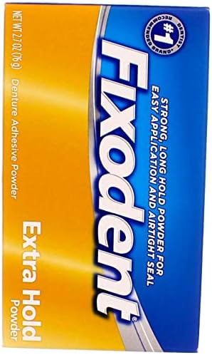 Five bottles of denture adhesive powder extra hold for extended multi-month supply