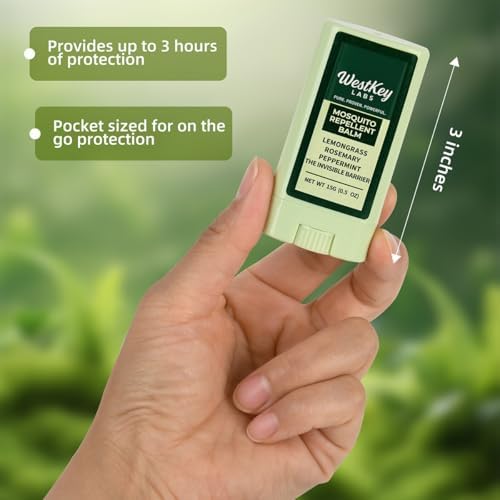 Plant based DEET free insect repellent stick for kids and adults being applied to skin