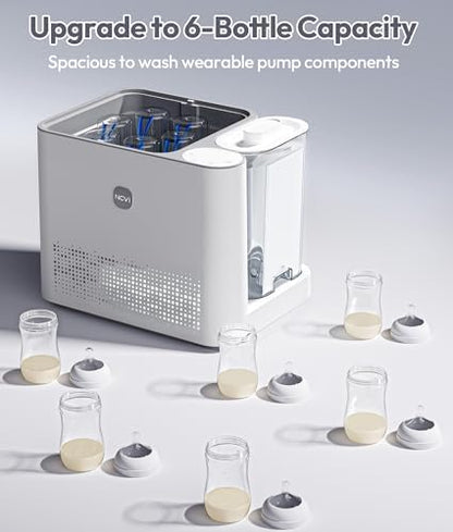Hospital grade steam sterilizer for pump parts and infant accessories close up shot