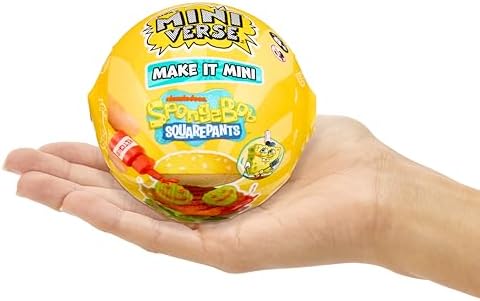 Full collection overview displaying the eight different SpongeBob miniature food items available to collect