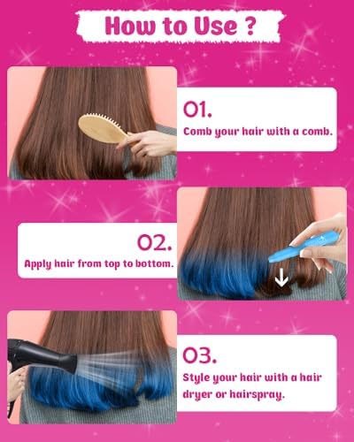 MSDADA hair color kit components and temporary makeup accessories