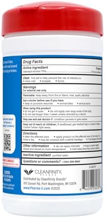 Close up of the moisture lock lid on Pharma-C Alcohol Wipes showing easy dispensing design.