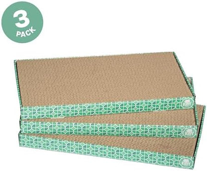 Kitty City reversible cardboard cat scratching blocks with premium catnip packet