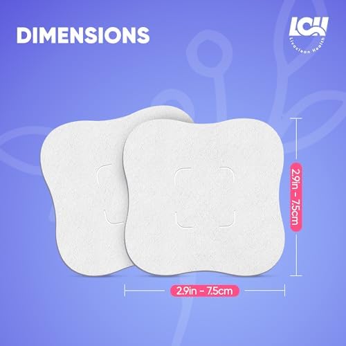 Close up of Livaclean 16 count hydrogel breastfeeding pads