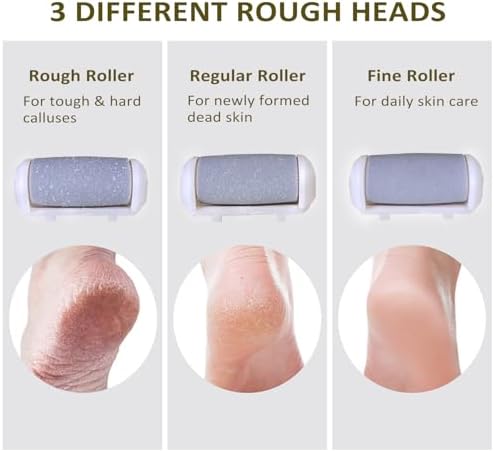 Side view of the portable rechargeable callus remover showing the USB charging port interface and sleek design.