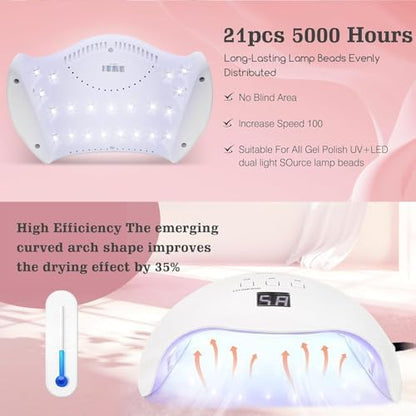Side profile of portable LKE Gel UV LED nail curing lamp