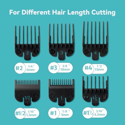 Side profile of the professional replacement clipper guards demonstrating the curved teeth design.
