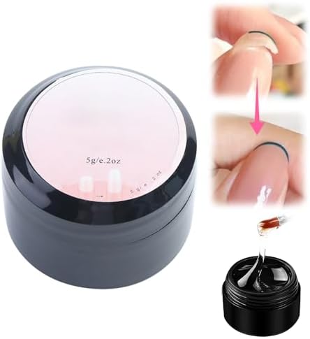 Clear instant cracked nail repair liquid adhesive brush application on a split thumbnail