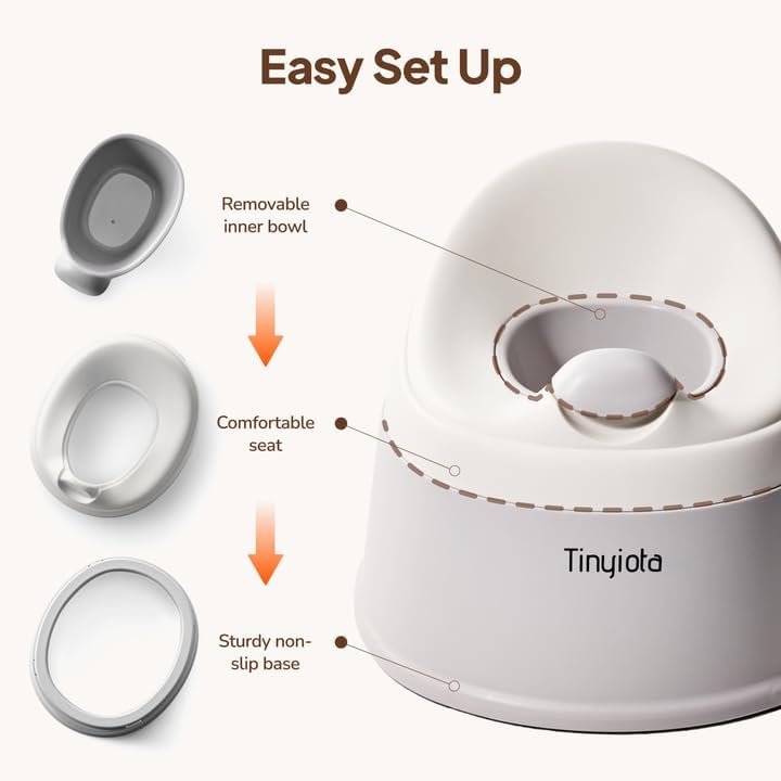 Side view of toddler potty chair for travel
