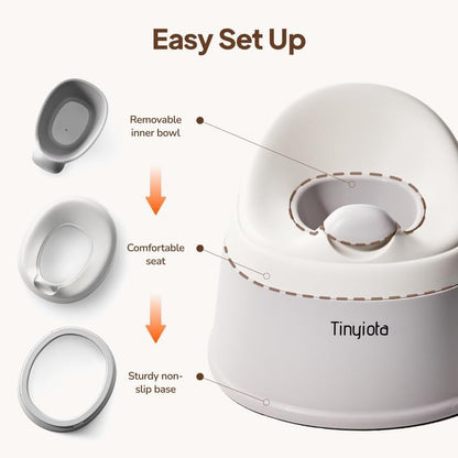 Side view of toddler potty chair for travel