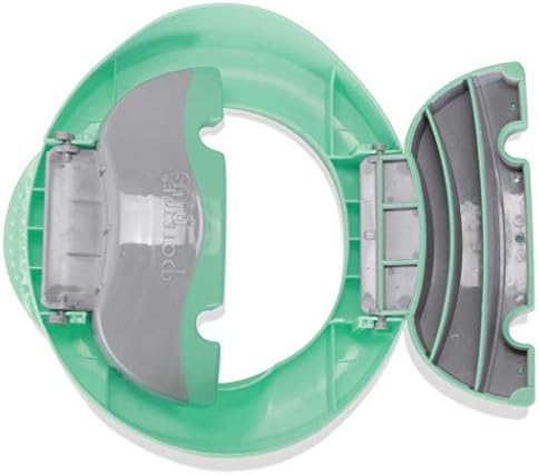 Close up of Kalencom Potette Plus easy-grip handles and pee guard