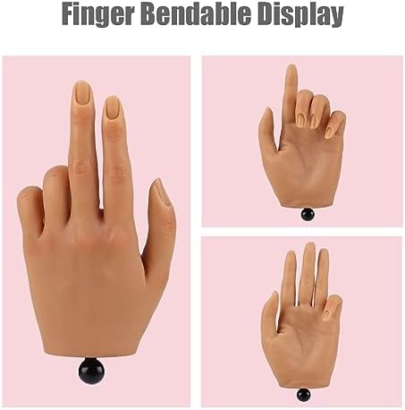 Close up of flexible silicone fingers on KnowU mannequin hand