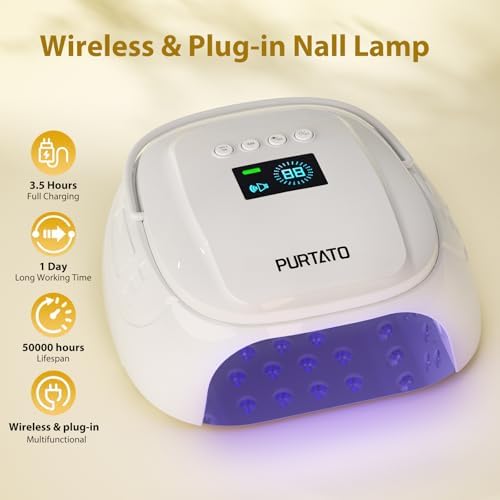 Interior view of Purtato UV LED nail lamp with reflective mirror surface