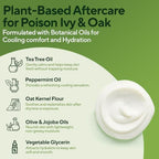 Plant based skin recovery lotion with tea tree and peppermint oil for itchy skin.