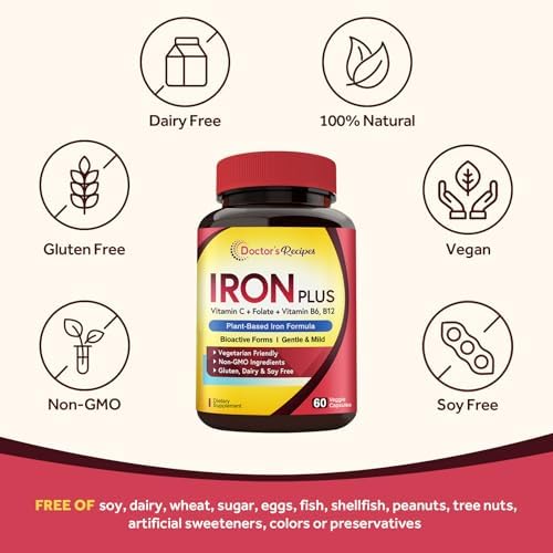 Doctor's Recipes blood-building formula vegan capsules containing vitamin C and B12 cofactors