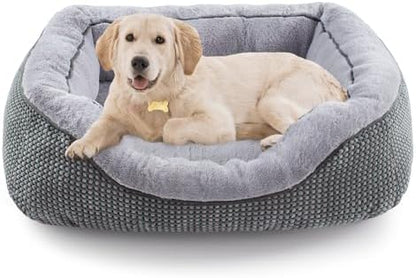 INVENHO Medium Dog Beds for Medium Dogs Washable, Rectangle Dog Bed Medium Size Dog, Orthopedic Dog Bed, Warming Soft Calming Sleeping Puppy Bed Durable Pet Bed with Anti-Slip Bottom M(30"x24"x9") - Image 2