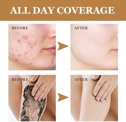 Tattoo Cover Up Makeup Waterproof - 2 Colors Adjustable Tattoo Concealer for Tattoos, Scars, Spots & Vitiligo - Sweatproof Cover Up Concealer for All Skin Tones - Image 6
