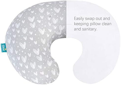 Lifestyle view of Biloban jersey cotton nursing pillow cover