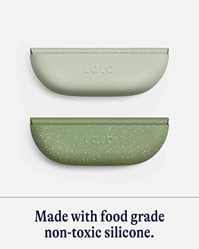 Side view of Lalo non-toxic silicone bib on a toddler