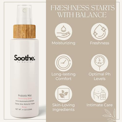 Soothe Au Naturel feminine spray for odor control and itching relief