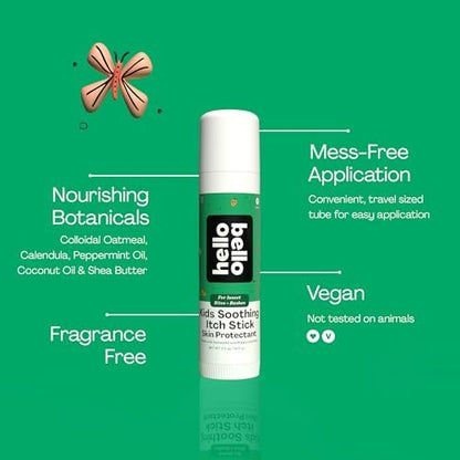 Twist-up kid-friendly anti-itch stick applicator close up
