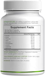Deal Supplement EAA 2000mg capsule bottle nutritional label view