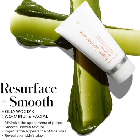 Texture shot of green dual action chemical and physical exfoliating cream
