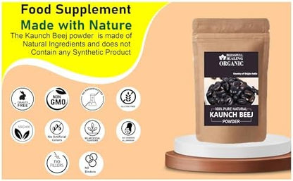Mucuna Pruriens velvet bean organic powder 100 gram pouch