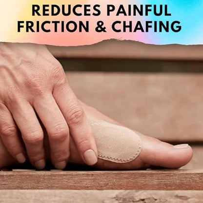Hypoallergenic toe tape stickers protecting feet from tight shoe rubbing
