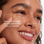 Supergoop bright-eyed eye cream skincare benefits graphic