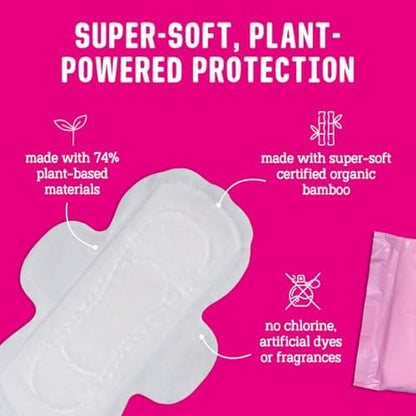 Flo ultra thin winged bamboo pads day and night variety pack