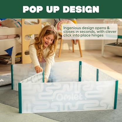 Omlet Large Foldable Hamster Playpen with Removable Floor Protector | Quick Pop-Up Design Opens & Closes in Seconds | Spacious Indoor & Outdoor Exercise Pen for Hamsters & Small Animals - Image 3