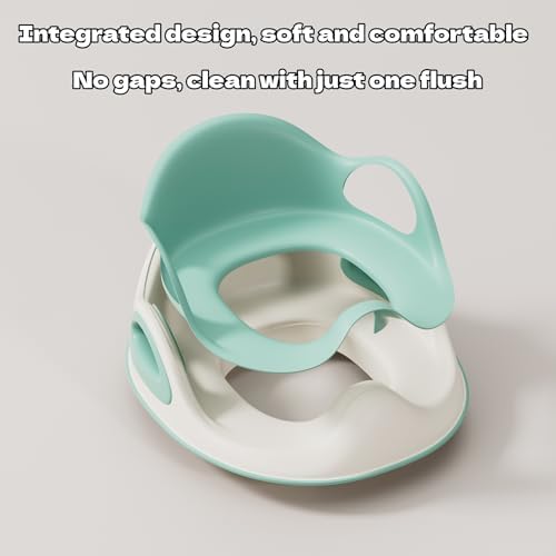 5 STAR SUPER DEALS Blue Potty Trainer close up of the detachable soft padded cushion and integrated splash guard