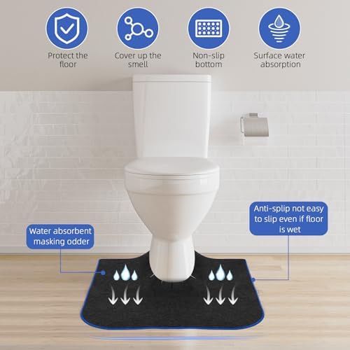 Four pack of Fcqwmtsd dark grey potty training rugs