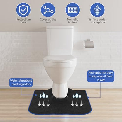 Four pack of Fcqwmtsd dark grey potty training rugs