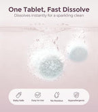 Plant based bio enzyme bottle cleaning tablets inside resealable bag