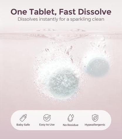 Plant based bio enzyme bottle cleaning tablets inside resealable bag