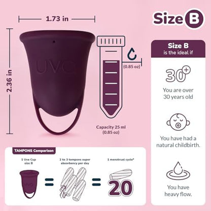 Eco-friendly medical grade silicone menstrual cup for heavy flow protection.