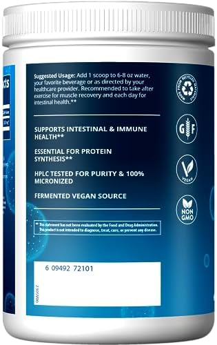 MRM Nutrition L-Glutamine Powder scoop serving size view