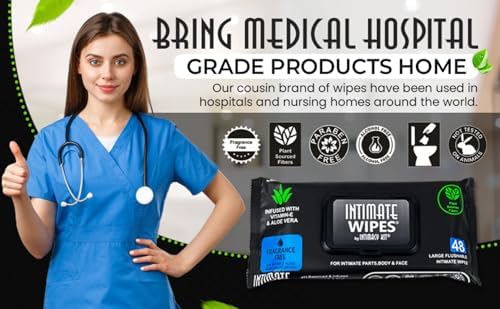 Durable and soft large intimate wipes for daily freshness and post workout use