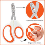 Professional pet grooming tool set with double sided metal nail file