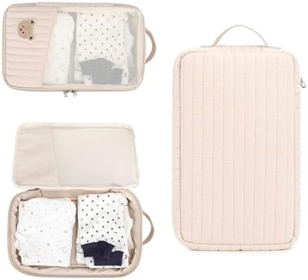 Momigo Baby Diaper Bag Organizer Pouches 2 pack set displayed together