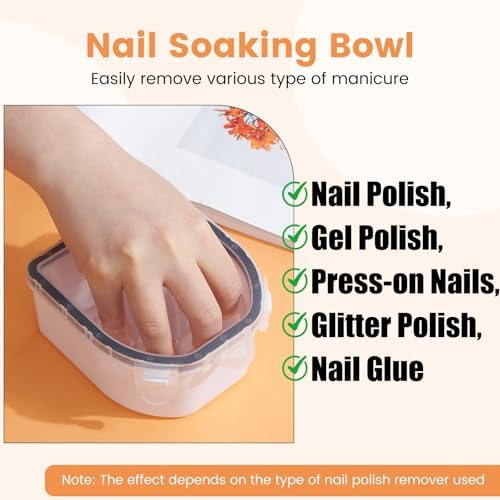 Hand model using acetone proof nail soak off bowl