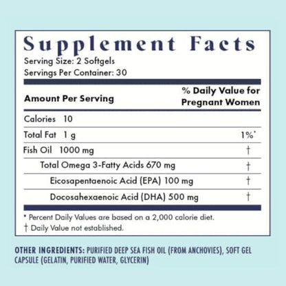 FullWell Prenatal 300 count bottle side view showing supplement facts