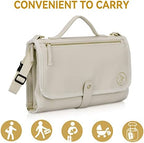 Zaveena changing pad attached to stroller handle for travel