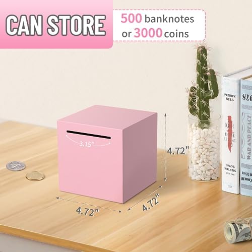 Kypeeka unopenable metal savings box next to target tracking envelopes.