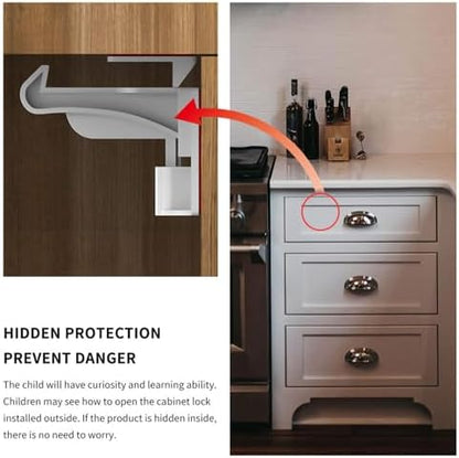 Adhesive backing detail on Pabesim cabinet child locks