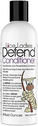 Natural peppermint infused lice prevention shampoo for school children protection.