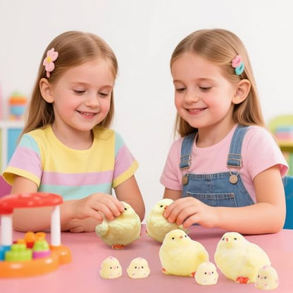 Durable and non toxic TPR silicone yellow chicken squishies showing slow rise decompression feature